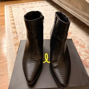 Lulus X Matisse Snake Print Ankle Boots